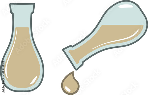 Design of oil in crystal bottle