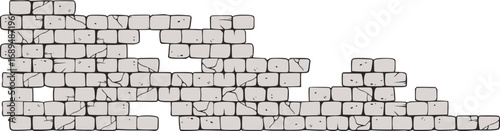 Design of broken brick wall