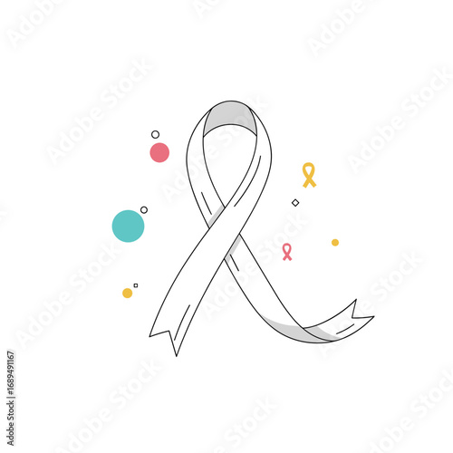 Raising awareness for important causes through symbolic ribbons and colorful dots