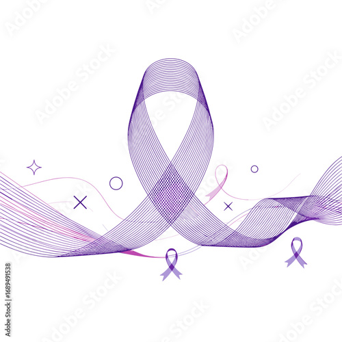 Understanding purple ribbons symbolizing awareness for diverse causes and support campaigns worldwide