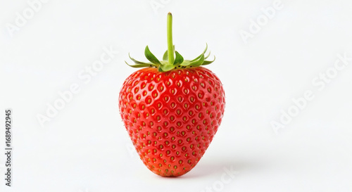 Wallpaper Mural Fresh Red Strawberry Against a White Background, Delicious Fruit Ready to Eat Torontodigital.ca