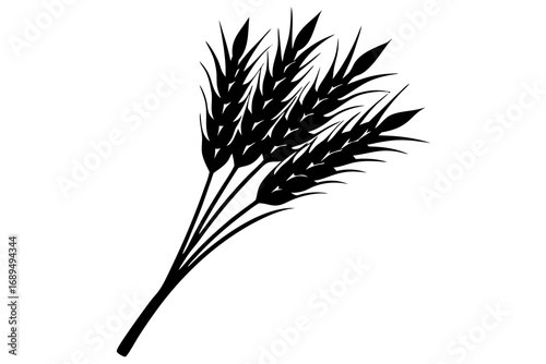  Bunch of Wheat Stalks Icon: Agriculture, Harvest & Natural Grain Symbol