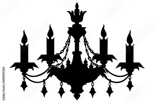 Ornate Chandelier Icon – Symbol of Elegance, Luxury, and Classic Interior Design