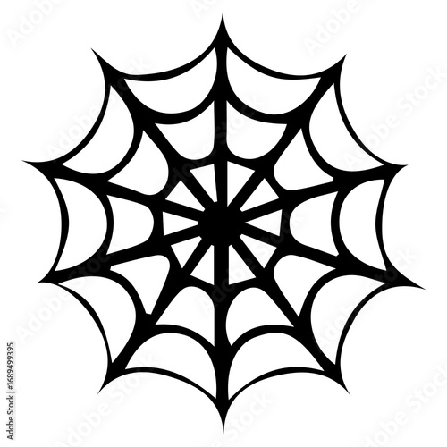 Spiderweb Clipart – Black Cobweb Silhouette for Halloween Crafts & Decor