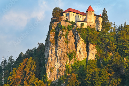 Canvas Print Bled Castle in the morning, Slovenia