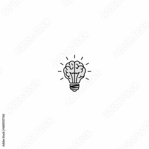 Brain Bulb Icon
