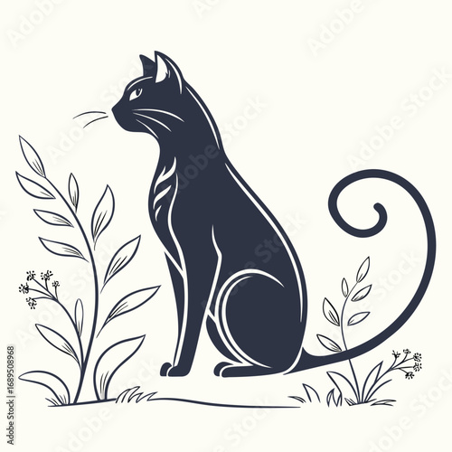 vector illustration of a cat