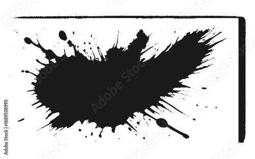 Abstract Grunge Brush Stroke Shape Vector Illustration on Clean White Background – Rough Textured Paint Design Element for Modern Art, Poster, Banner, and Graphic Projects.