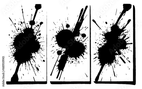 Abstract Grunge Brush Stroke Shape Vector Illustration on Clean White Background – Rough Textured Paint Design Element for Modern Art, Poster, Banner, and Graphic Projects.