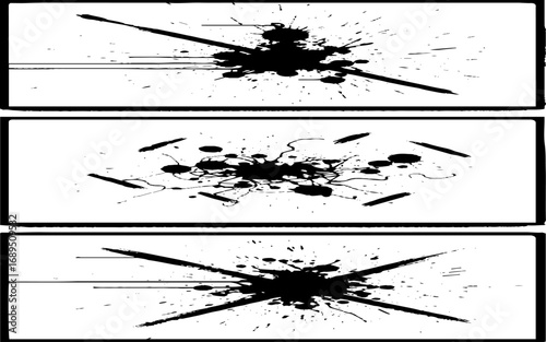 Abstract Grunge Brush Stroke Shape Vector Illustration on Clean White Background – Rough Textured Paint Design Element for Modern Art, Poster, Banner, and Graphic Projects.