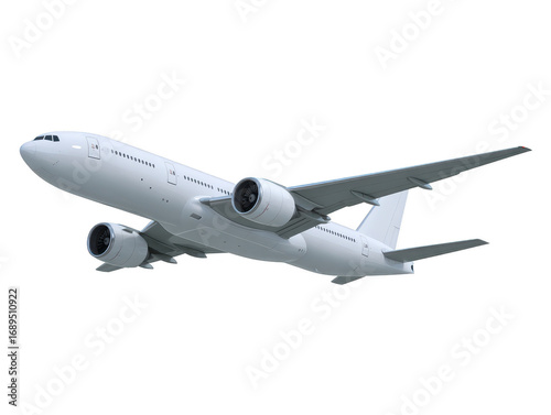 Airplane jet aircraft white flying sky travel transportation aviation commercial passenger engine wing fuselage modern isolated flight journey business tourism technology speed exterior