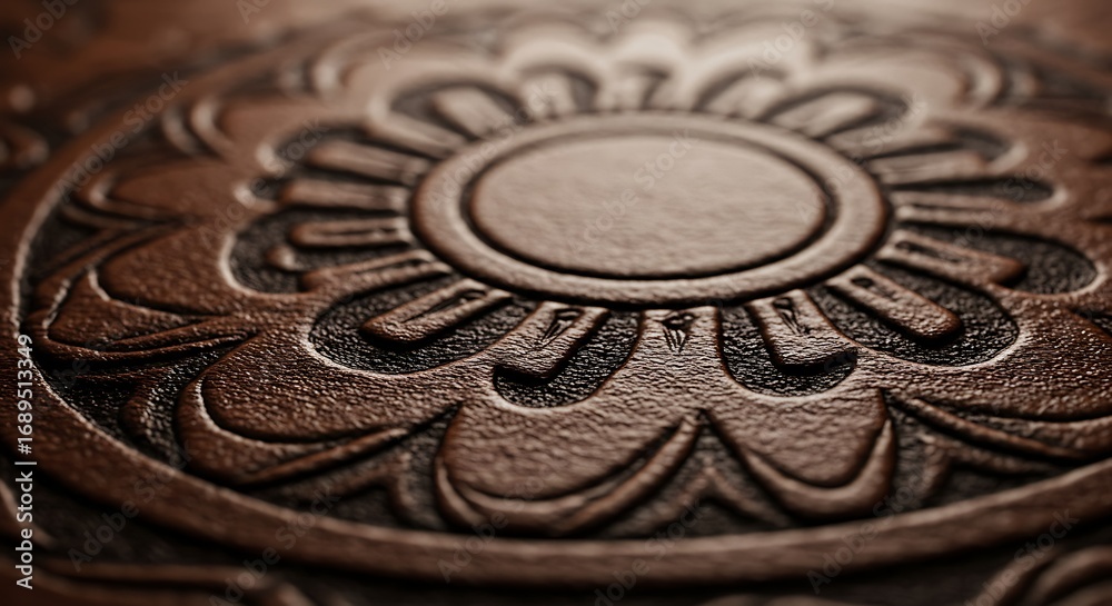 Obraz premium Detailed Leather Carving Design.