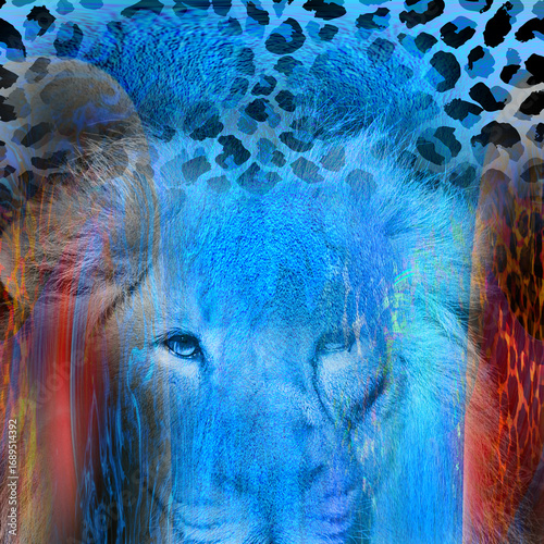 Colorful fashion print leopard designs.Fabric fashion pattern.Wave textile print design,illustration.Fractal colorful pattern.Print pattern illustration.New season fabric print.Textile fashion pattern