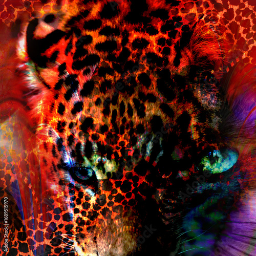 Colorful fashion print leopard designs.Fabric fashion pattern.Wave textile print design,illustration.Fractal colorful pattern.Print pattern illustration.New season fabric print.Textile fashion pattern