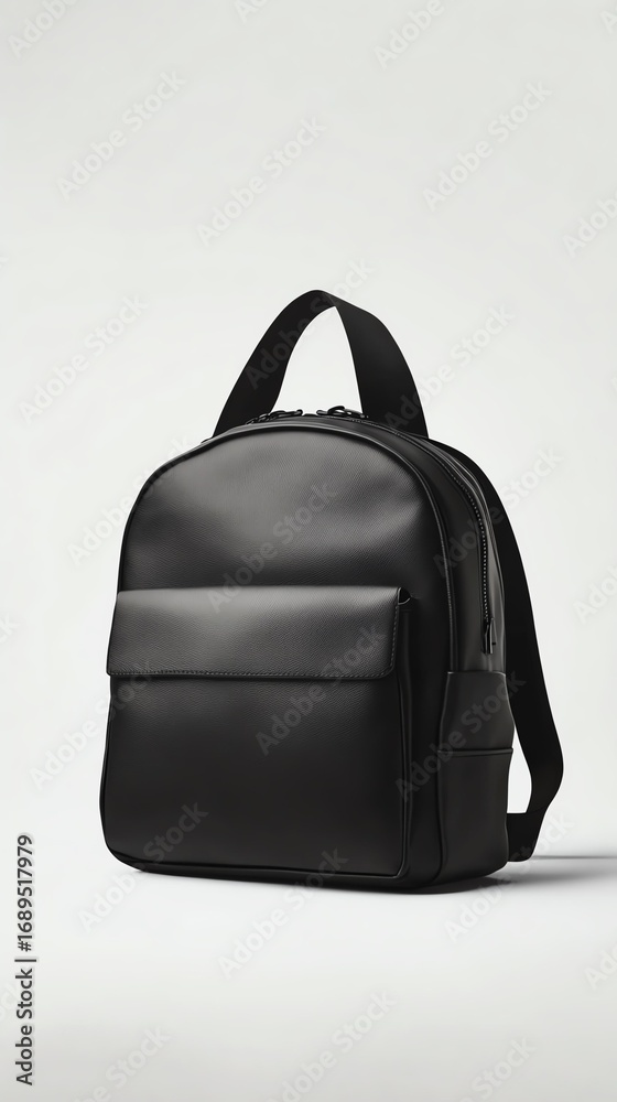 Fototapeta premium minimalist backpack product mockup on white background, clean minimal studio lighting, realistic, high resolution