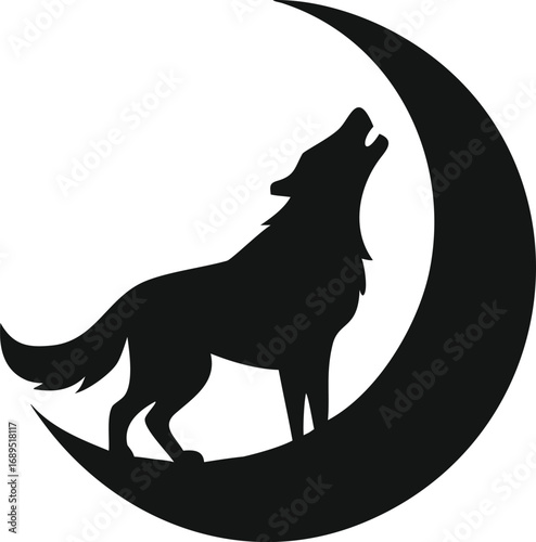 wolf black and white cartoon