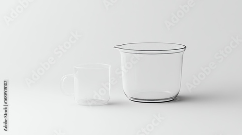 measuring cup product mockup on white background, clean minimal studio lighting, realistic, high resolution