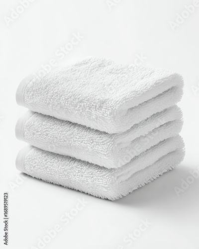cotton towel product mockup on white background, clean minimal studio lighting, realistic, high resolution