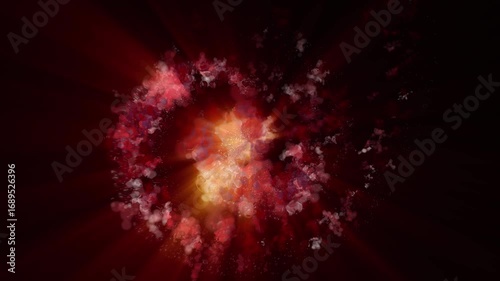 Bright, moving clots of energetic plasma in cosmic infinity.
