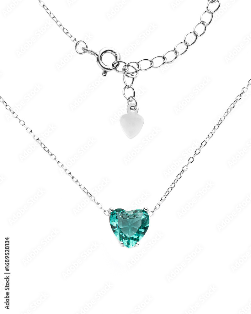 custom made wallpaper toronto digitalNecklace with emerald. Necklace with precious stone. Jewelry for neck.