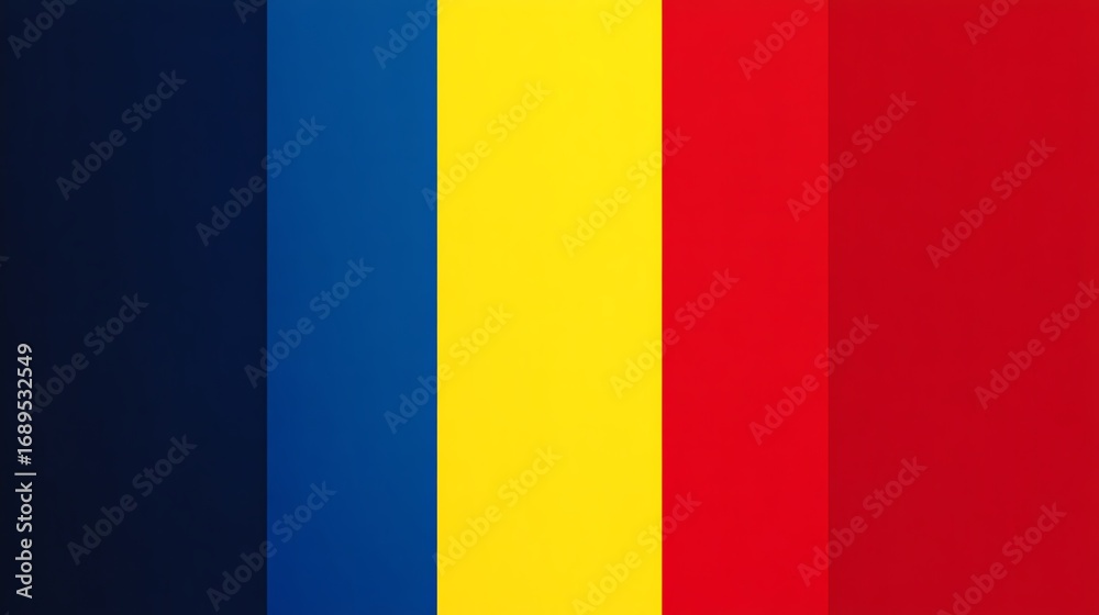 Fototapeta premium Vibrant colors of national flag displayed vertically.