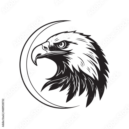 Wallpaper Mural eagle vector silhouette outline sketch logo illustration Torontodigital.ca