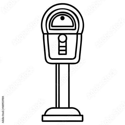 Classic parking meter machine illustration