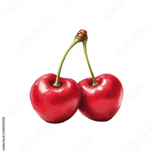cherry hand drawn illustration