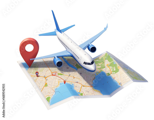 3d minimal Holiday travel trip. summer vacation trip. Recreational time. Take a fligh