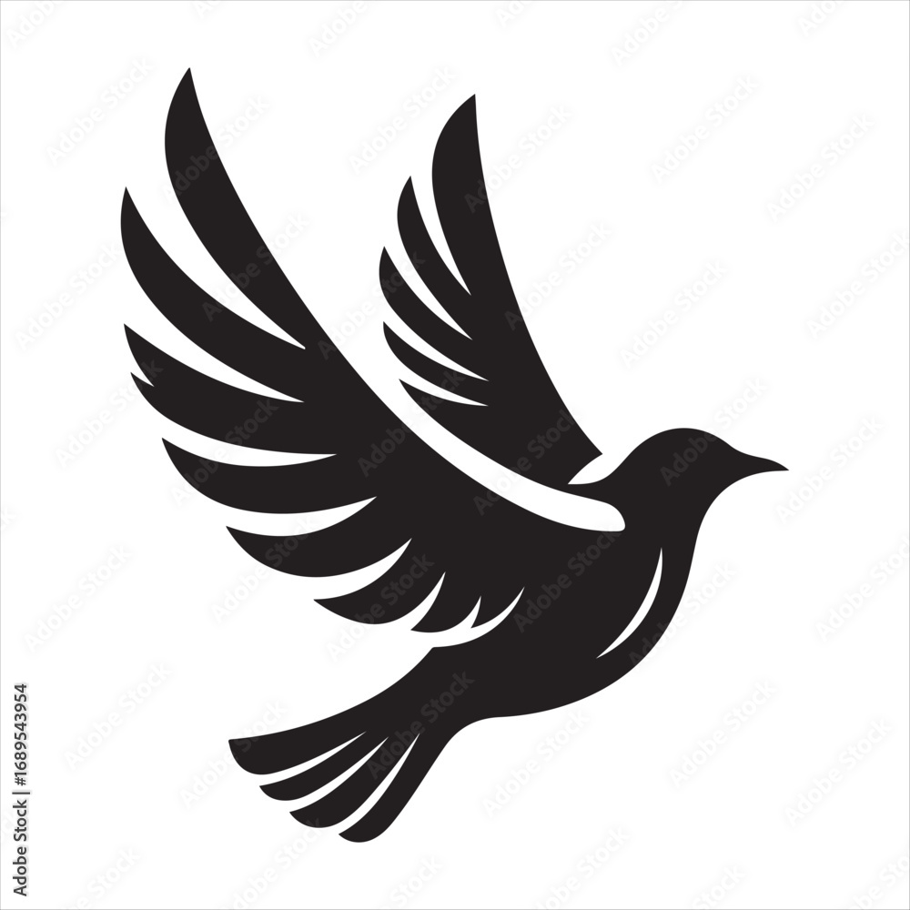 Obraz premium flying birds vector silhouette outline idea design illustration. flying birds icon set collections