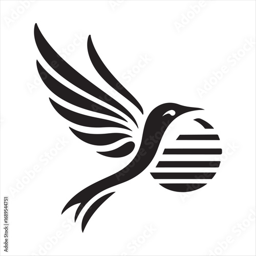 flying birds vector silhouette outline idea design illustration. flying birds icon set collections