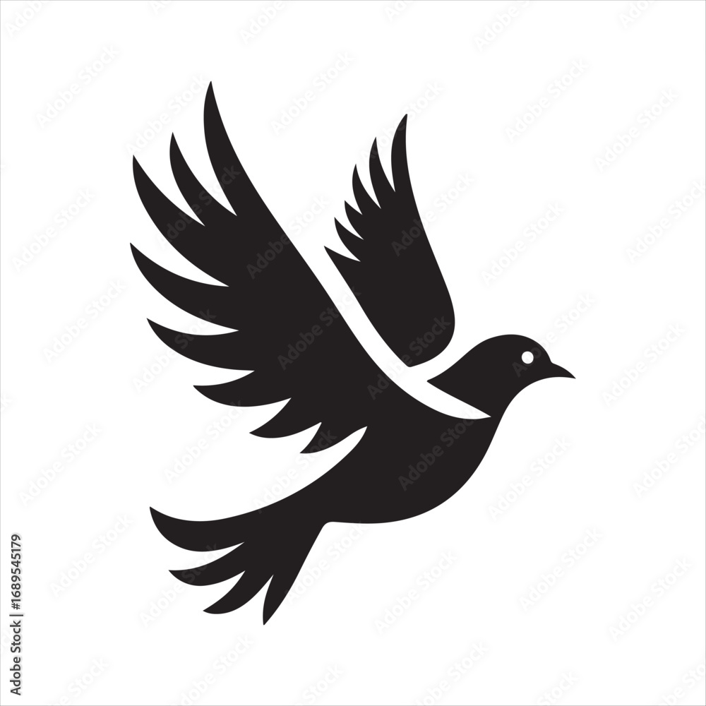Fototapeta premium flying birds vector silhouette outline idea design illustration. flying birds icon set collections