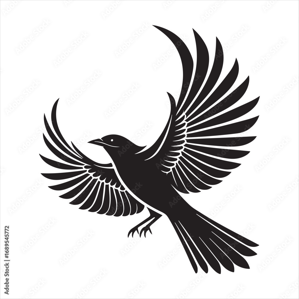 Obraz premium flying birds vector silhouette outline idea design illustration. flying birds icon set collections