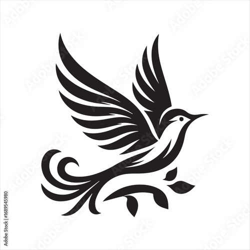 flying birds vector silhouette outline idea design illustration. flying birds icon set collections