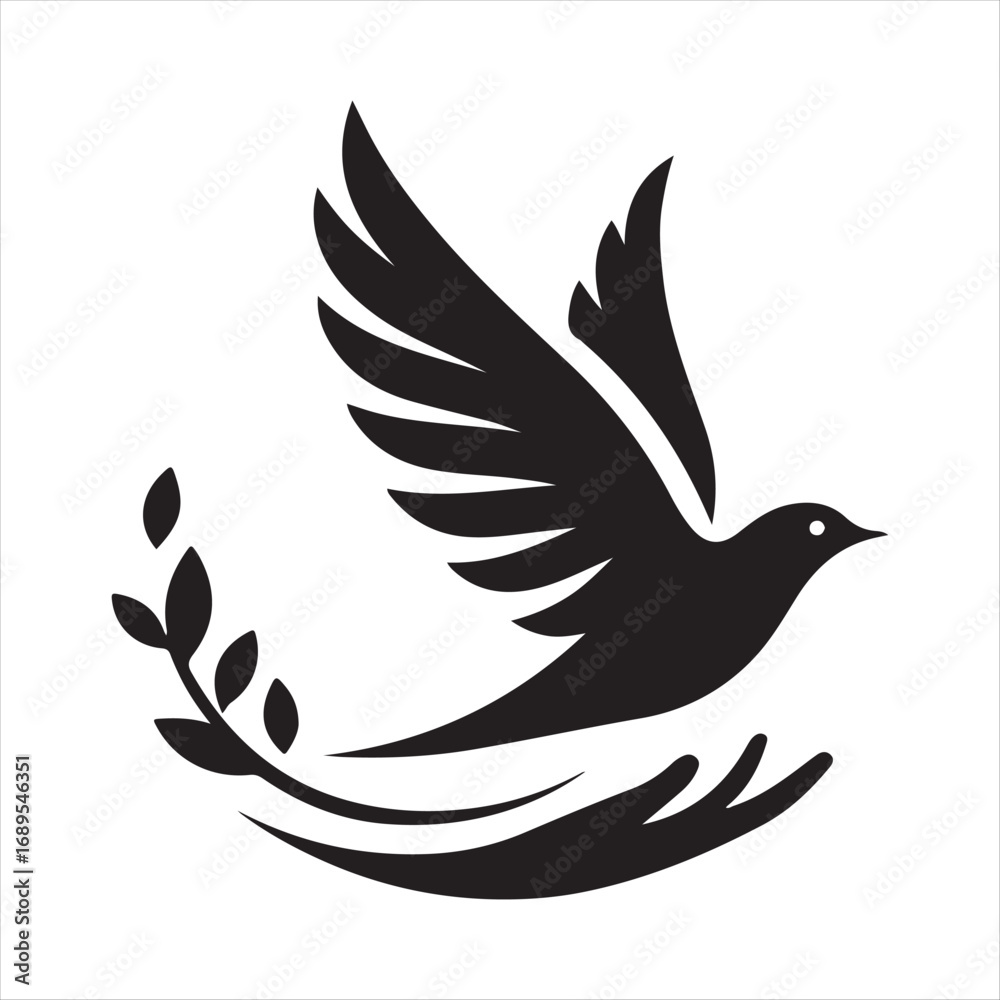 Obraz premium flying birds vector silhouette outline idea design illustration. flying birds icon set collections