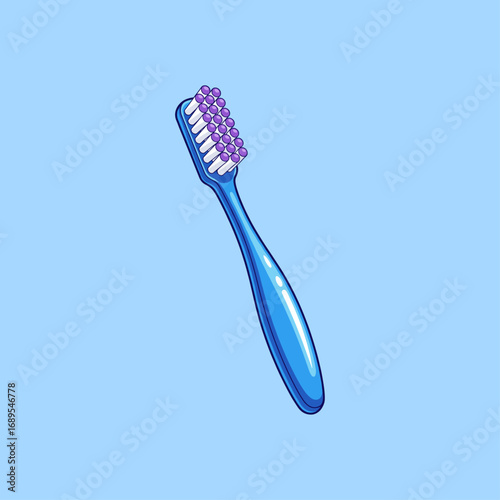 A glossy toothbrush icon logo flat vector design