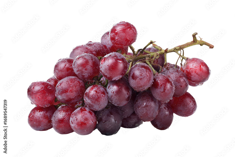 Fototapeta premium A cluster of plump, red grapes