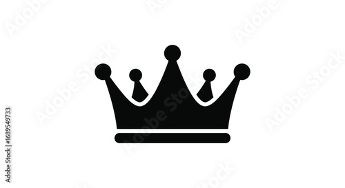 a royal crown icon in black and white design