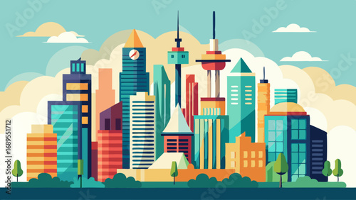 illustration of a city skyline