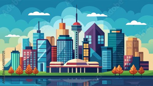 illustration of a city skyline