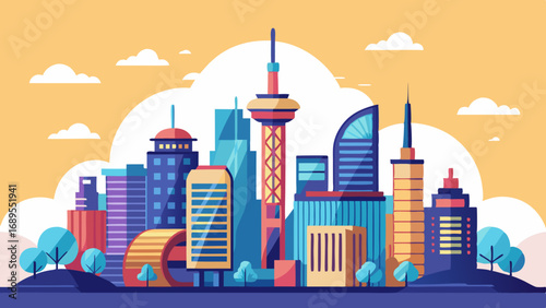 illustration of a city skyline