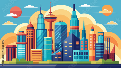 illustration of a city skyline