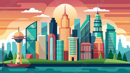 illustration of a city skyline