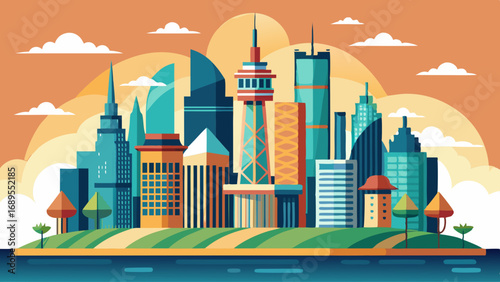 illustration of a city skyline