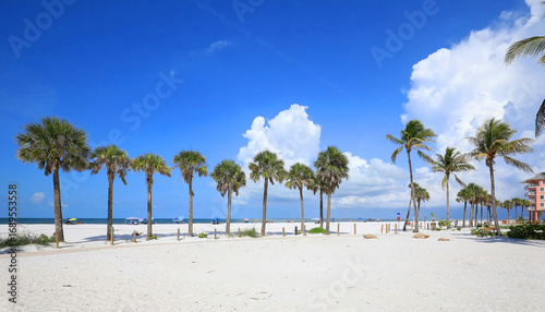 View from Lynn Hall Memorial Park on Fort Myers Beach, steps away from Times Square, a popular destination, Fort Myers Beach, Florida, USA. 