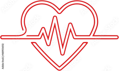 Cardiology Heartbeat Line Graphic Design - A Modern Representation of Health and Vitality