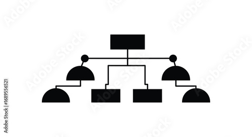 a simple black and white family tree diagram
