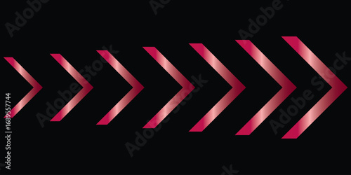Colorful arrow. dynamic moving arrow representing speed, acceleration or fast and vector illustration, fully editable. Arrow moving dynamic symbols. Road lines arrow. Arrow road signs zigzag chevron 