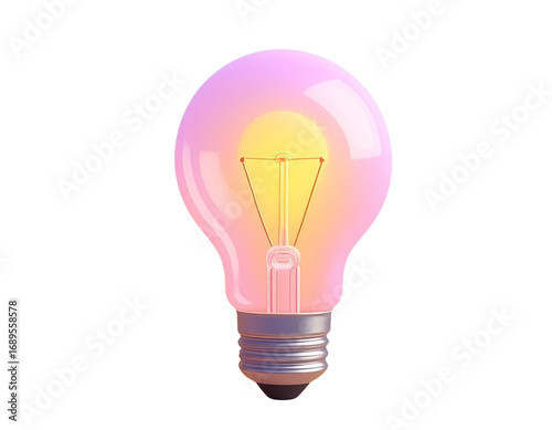 3d minimal lightbulb. Innovative and creative icon. Spark creative ideas. come up wi