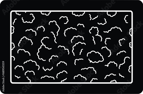 Dynamic Vector Abstract Cloud Patterns, Creative Graphic Design, Artistic Illustration, High Contrast, Modern Aesthetic, Digital Art Concept
